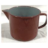Enamelware Metal Pitcher - 6" x 10"