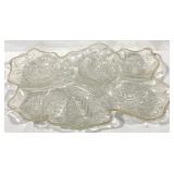Vintage Glass Serving Dish - 16" x 10"