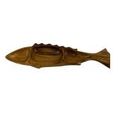 Vintage Wood Fish Serving Tray 20.5 x 7