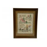 Framed Needlepoint 18 x 14