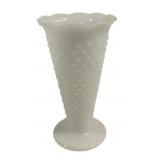 Hobnail Milk Glass 9.5" Vase