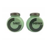 Pair Jadeite Salt & Pepper Shakers 4"