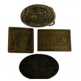 4 Vintage Belt Buckles