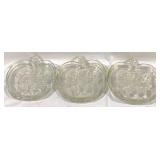 9 Glass Apple Snack Plates - 9" x 8"