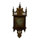 Vintage Wooden Wall Clock 29 x 12 x 4