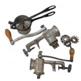 Antique Grinders & Antique Cast Iron Potato Ricer