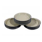 10 Stoneware Plates 6.5"