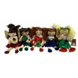 5 Plush Angel Dolls 15"