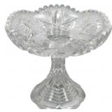 Cut Glass Compote 5x6"