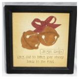 Jingle Bells Framed Decor, 12 x 12