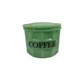 Jadeite Coffee Jar w/ Lid 3.5 x 4.5