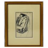 Hans Foy Original Drawing with Paperwork