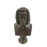 Chalkware Bach Bust, repaired, 17 x 9