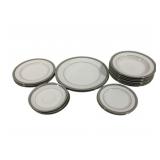 17pc Mikasa Platinum Crown China