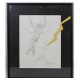 Jed Mickle 1994 Sketch 20.5x17