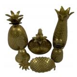 6 Brass Pineapple Items