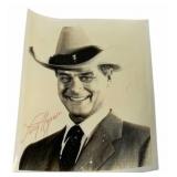 Larry Hagman Signed Photo 8 x 10