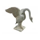Cast Iron Swan Figure 12 x 12