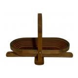 Folding Wood Basket 14 x 9.5 x 8