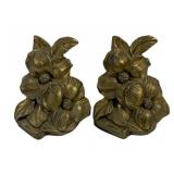 Pair Brass Colonial Virginia Bookends