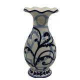Bombay Blue & White Vase 8"