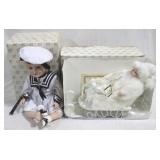 2 Porcelain Dolls w / Boxes