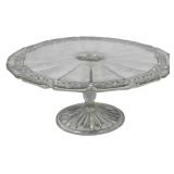 Pressed Glass Cake Plate 4.5 x 10.5