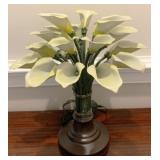Calla Lily Tole Table Lamp - 16" tall
