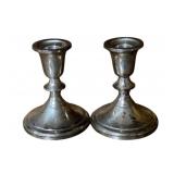 Pair of Towle Sterling Candle Holders - 5" tall