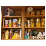 Cabinet Lot of Assorted Stains - 3 Shelves