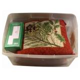 Plastic Tote w/ Assorted Items