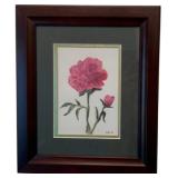 Framed Watercolor, signed - 13 x 11