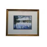 Framed Watercolor, signed - 18 x 21