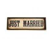"Just Married" Wood Sign - 7 x 19