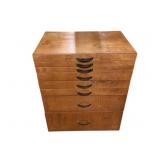 8-Drawer Wood Chest Organizer - 32 x 26 x 16