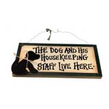 Wood Dog sign - 6 x 12