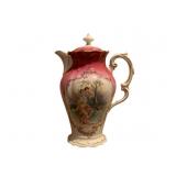 Vintage Decorative Porcelain Ewer - 9" tall