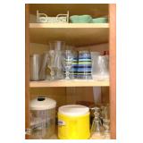 Cabinet Lot of Items