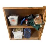 Wood Shelf w/ Contents