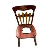 Wood Chair w/ hole cut out - AS IS