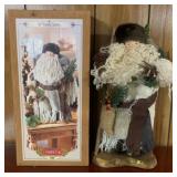 16" Fabric Santa w/ box