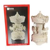 Home Collection Musical Ivory Bisque Carousel