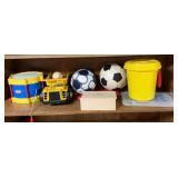 Shelf lot of Vintage Toys