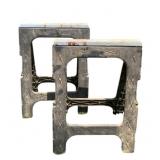 Pair of Plastic Sawhorses - 22 x 32 x 18