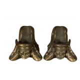 2 Brass Pipe Stands - 2 x 3