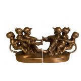 Pair of Brass Bookends by PM Craftsman