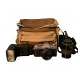 Minolta XG-M 35mm Camera w/ Gag & Accessories