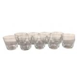 9 Low Ball Glasses - 3" tall