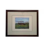 Framed Watercolor, signed - 18 x 22