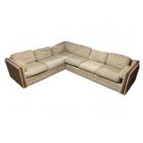 Vintage L-Shaped Sofa - 25 x 112 x 22